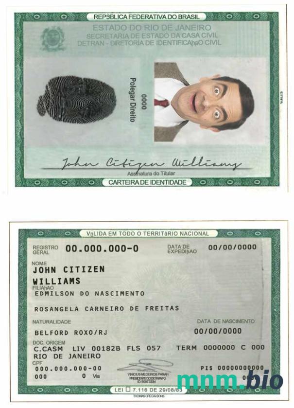 Szablon dowodu osobistego Brazylii w formacie PSD, w pełni edytowalny (2010 – obecnie) (3)